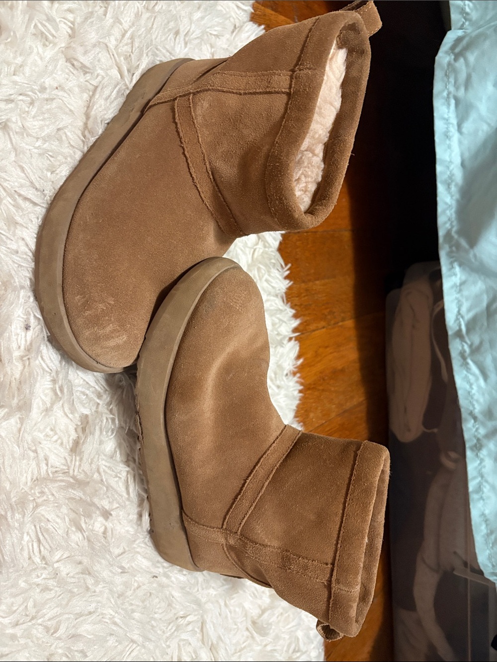 UGG ICE TECHClassic Chestnut Suede Women's Ankle Boots - Cozy Lined Winter Shoes